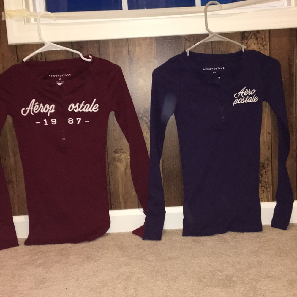 AERO long sleeve tees, $9 EACH or BOTH for $15!! - Picture 1 of 5